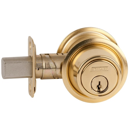 Schlage Grade 2 Double Cylinder Deadbolt, Conventional Cylinder, Adjustable 2-3/8-in and 2-3/4-in Backset, E B562P 605 EE 214